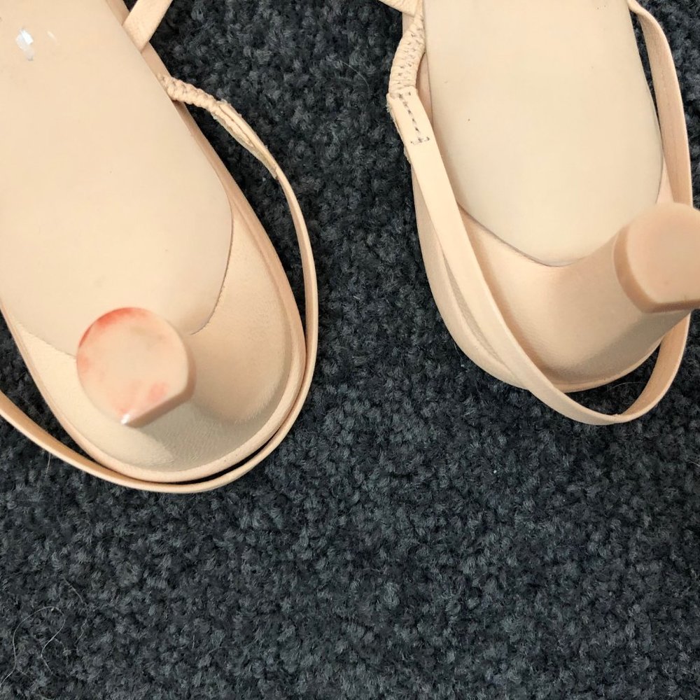 Zimmermann Nude Leather Kitten Heels Size 36 AU 5 RRP $550 NEW - Picture 11 of 15